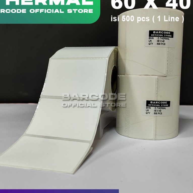 

(MJ/➛S♪) Label Thermal Uk 60 X 40 / 60X40 MM / 60X40MM Sticker Barcode - amanaah.!!