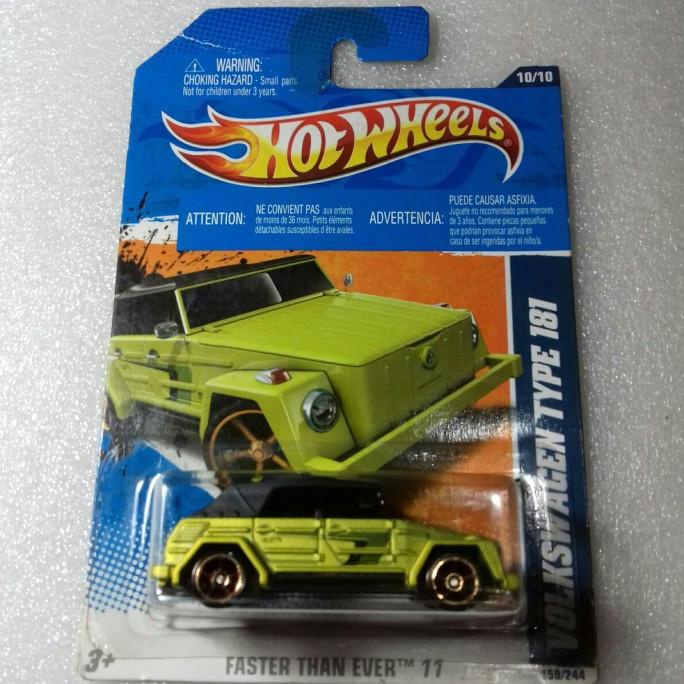 HOT WHEELS VOLKSWAGEN TYPE 181. CARD FASTER THAN EVER 2011. ANTIK.