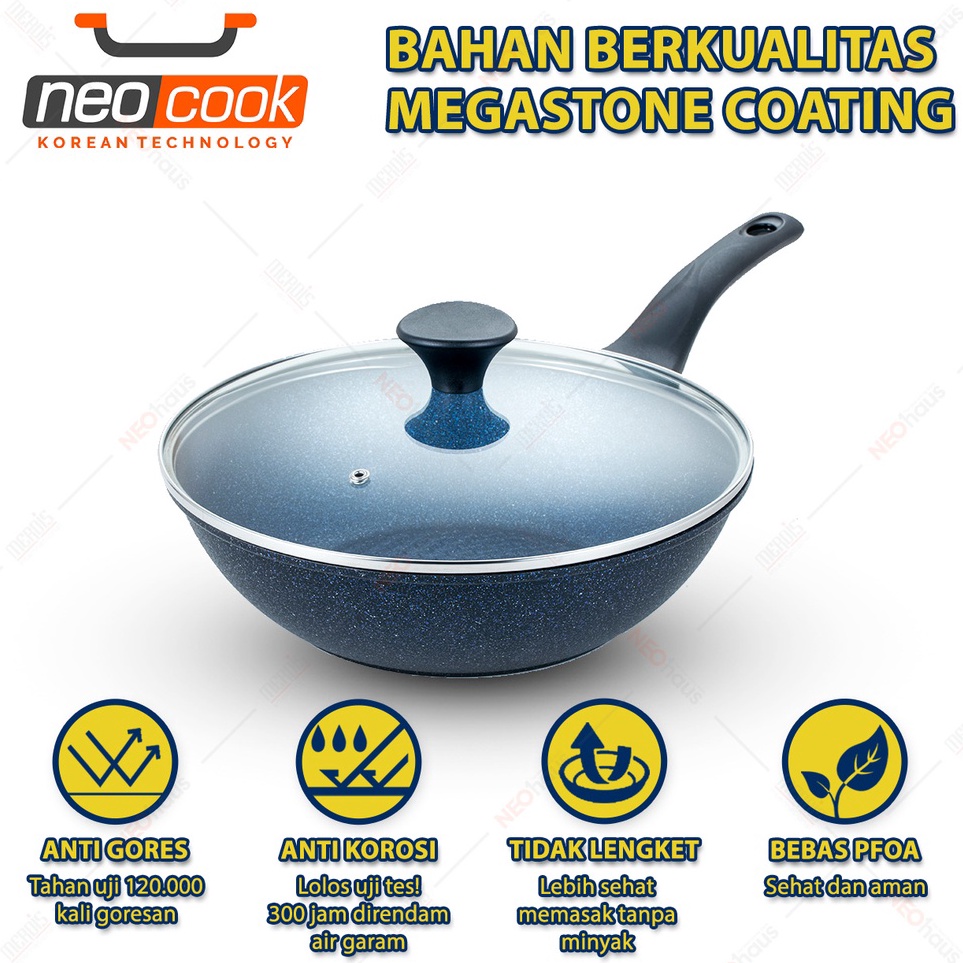 sT NeoCook 28 cm-Alat masak tanpa Lengket-Frypan /wok pan/square/sause pan 1 pcs-Original By Neohaus