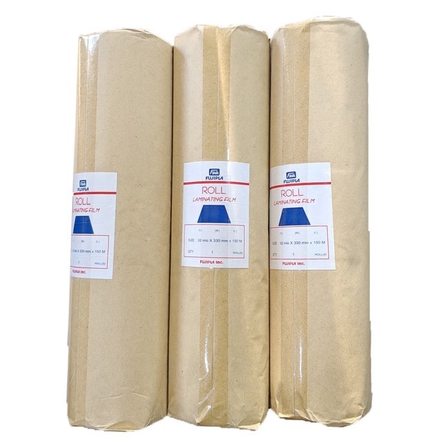 

Terkini!! PLASTIK LAMINATING ROLL FUJIPLA GLOSSY 32mic X 330mm X 150m FUJI