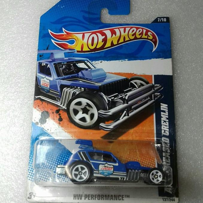 HOT WHEELS AMC GREASED GREMLIN. 2011 HW PERFORMANCE. FULL BESI. ANTIK.