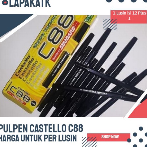 

HRYH7022 TERMURAH Pulpen Standard Murah C 88 / Pen Standart Castello C88 (ISI 13)