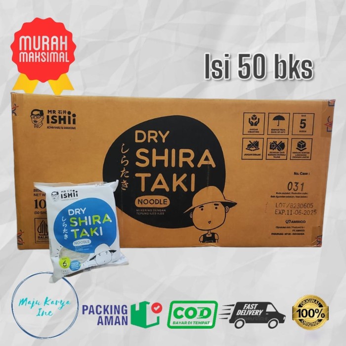 

Denimb Dry Shirataki / Mie Kering Shirataki 1 Dus Isi 50 Bks