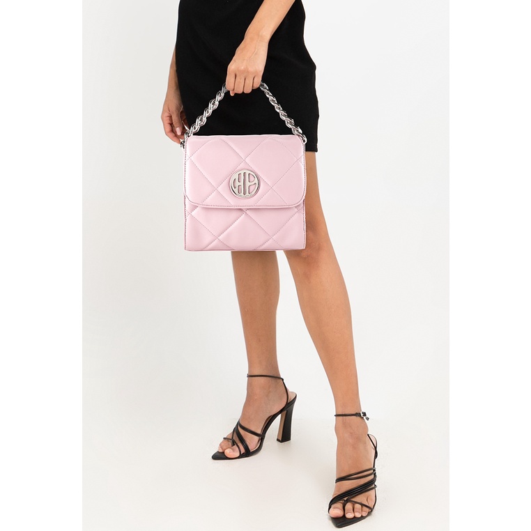 Tas Selempang Hush Puppies Original Wanita Slempang Material PU Ultah Bermerk Simpel Rexine Sling L 