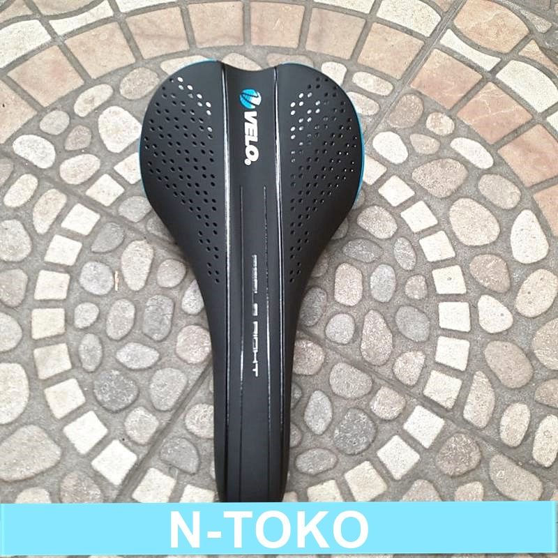 SADEL MTB VELO HITAM BIRU 1353 Sepeda Sparepart Termurah