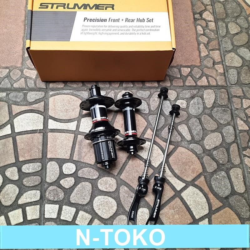HUB SET ROAD BIKE NAP SET BALAP STRUMMER HR20 32H HITAM Sepeda Sparepart Termurah