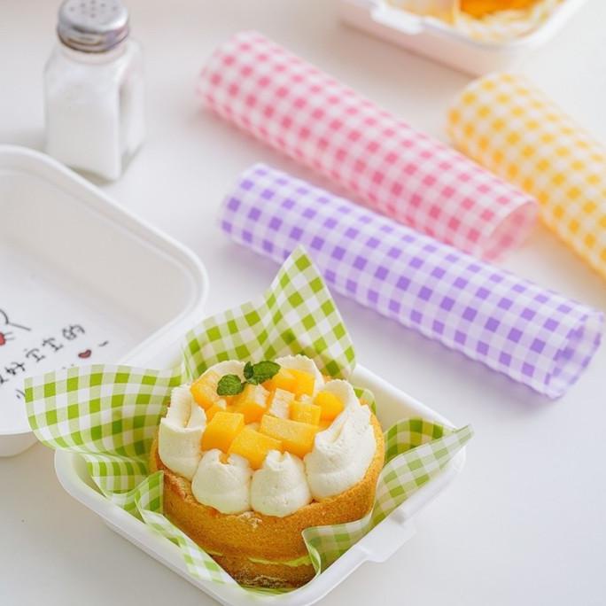 @#@#@#] Food Paper Motif Kotak Kertas Alas Korea Bento Cake Alas Makanan