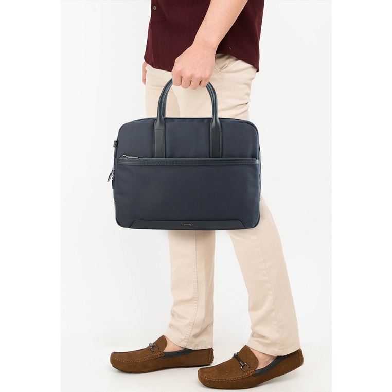 Tas Backpack Hush Puppies Original Pria Punggung Material nilon dan leather Kuliah Asli Kekinian Aud