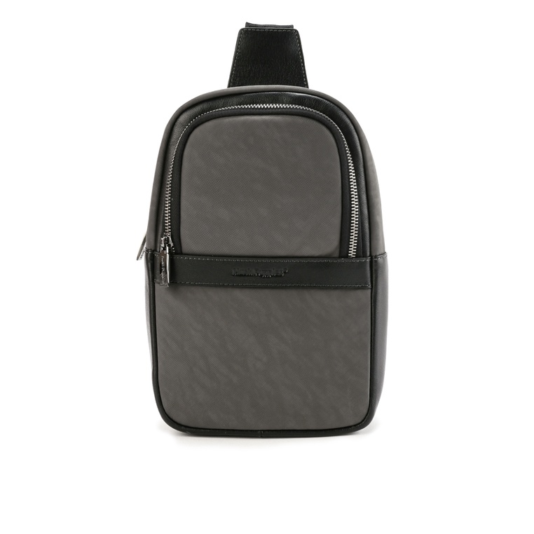 Tas Selempang Hush Puppies Original Pria Bahu Chest bag nuansa dark tone untuk versatile office look