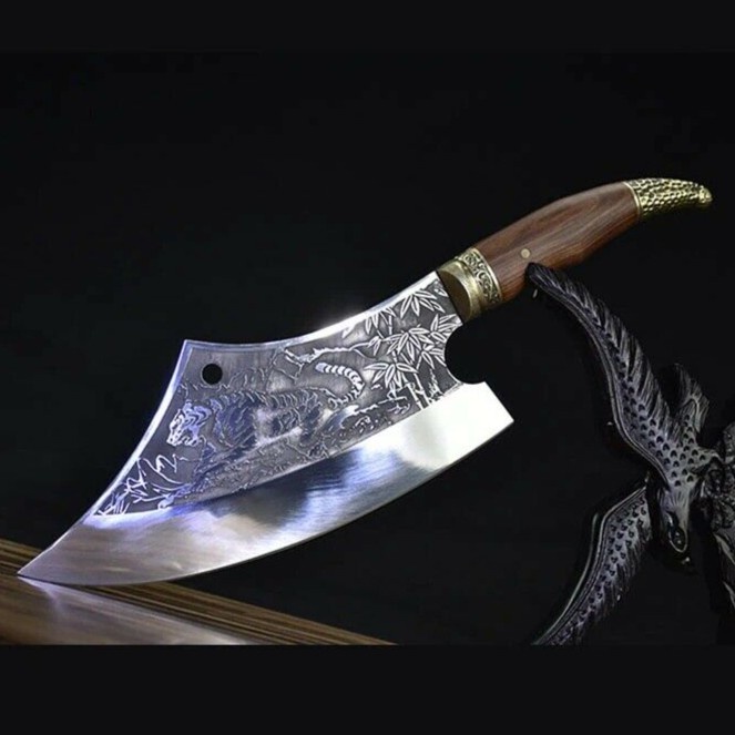 Golok Pisau Daging Tulang Super Sangat Tajam Besar Lebar Profesional