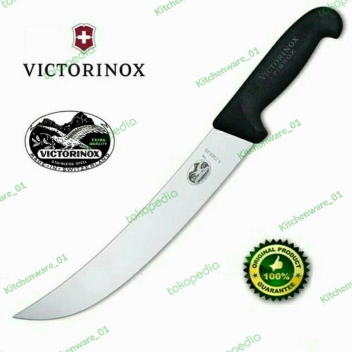 Pisau Sembelih Victorinox / Cimeter Knife Fibrox Black 25Cm 5.7303.25