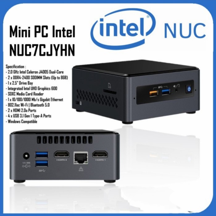 Terlaris Mini Pc Intel Nuc7Cjyhn Celeron J4005 - Nuc Intel Nuc7Cjyhn