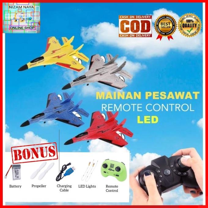 Fs Mainan Pesawat Terbang Remot Control Led Pesawat Glider Airplane Foam