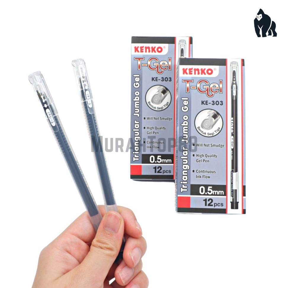 

Diskon Promo¯Pulpen T-Gel KE-303 Kenko 0.5 mm / Triangular Jumbo Gel Pen / Ballpoint Bolpen Pena Tinta [PER LUSIN]