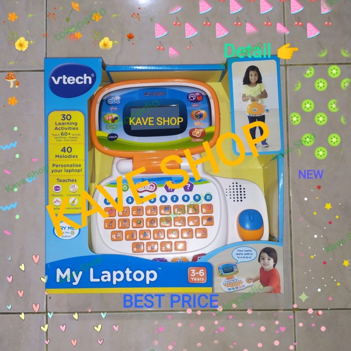 HOT SALE VTECH MY LAPTOP ORANGE MAINAN EDUKASI ANAK - NEW - ORI - RECOMMENDED TERLARIS