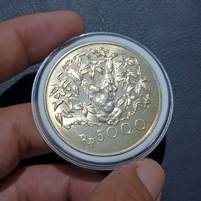 HOT SALE KOIN LUSTRE 1791 - 5000 RUPIAH WWF INDONESIA TAHUN 1974 (BAHAN PERAK) TERBARU