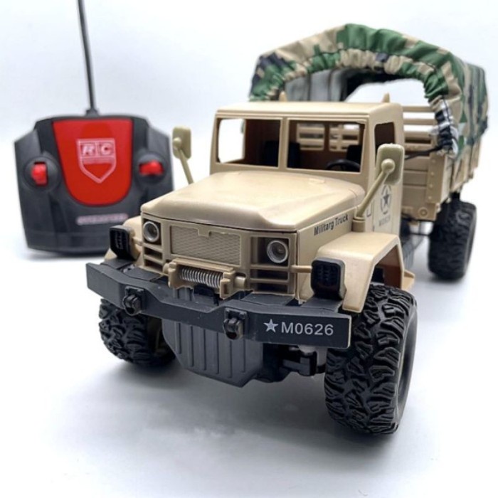 PROMO RC TRUK TENTARA MILITER BESAR REMOTE CONTROL EDUKASI - MAINAN MOBIL TERBARU