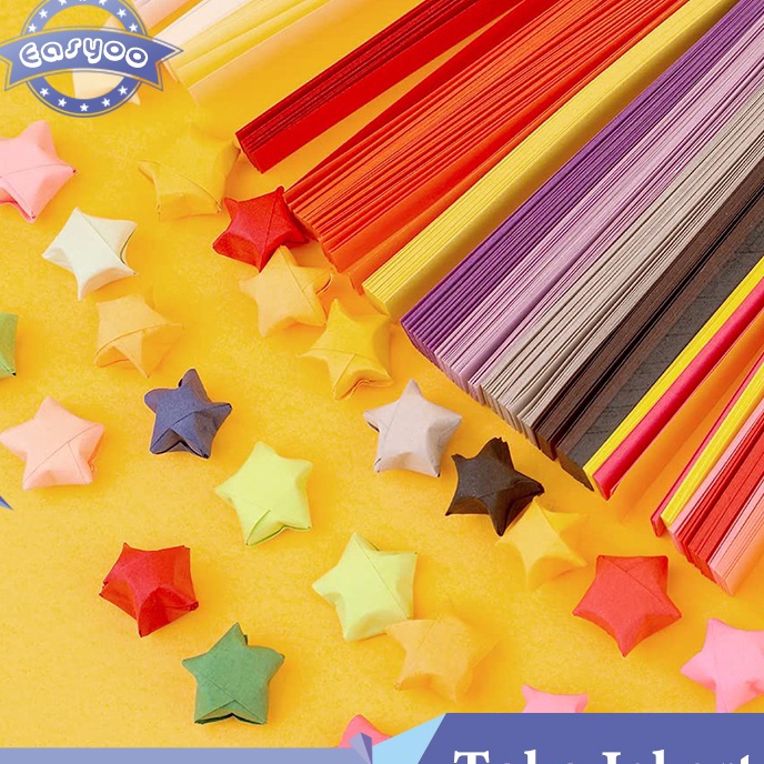 

(S ✔P»14] Isi 540 Kertas Origami Bintang Warna Origami Star Paper Motif Bintang -berkualitas☀!