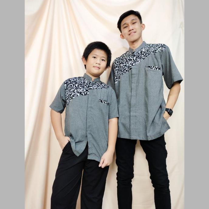 Trend Couple Koko Bapak Anak Baju Muslim Lengan Pendek Jordan Terbaik