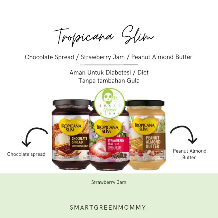 

Tropicana Slim Peanut Almond Butter / Tropicana Slim Strawberry Jam