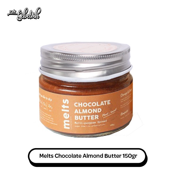 

Melts Chocolate Almond Butter 150gr Selai Sugar Free Gluten Free Vegan