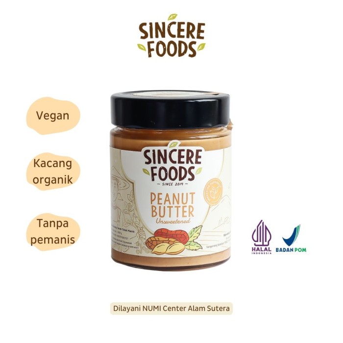 

Selai Kacang Tanah Tidak Manis Peanut Butter Unsweetened SINCERE FOODS