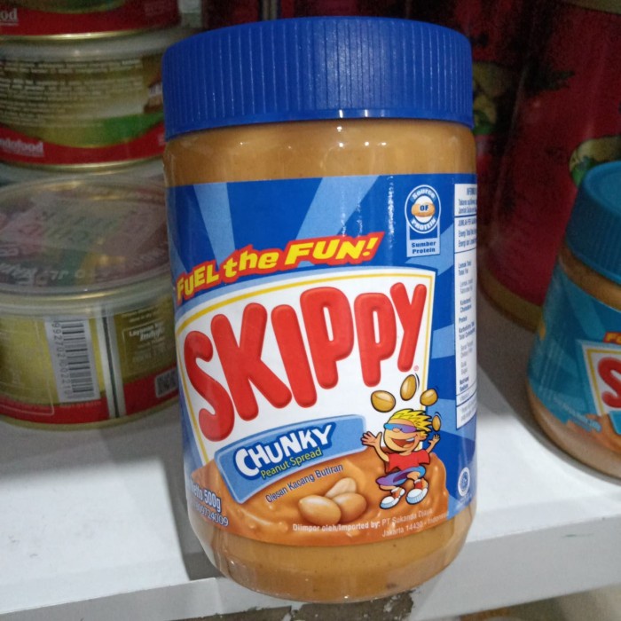 

SKIPPY CHUNKY PEANUT BUTTER 500GR, SELAI KACANG KASAR OLESAN ROTI ENAK