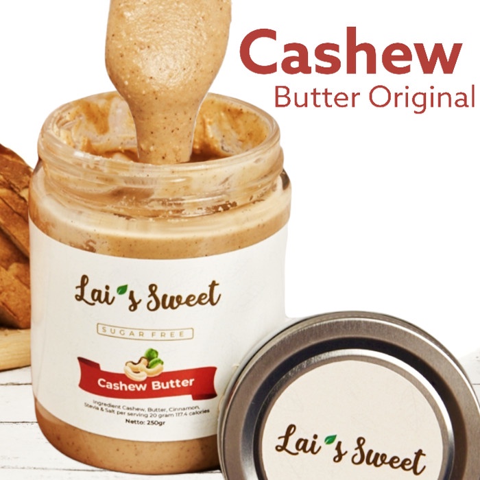 

Lai's Sweet Roasted Cashew Butter 250Gr (Free Sugar,Gluten Free,Vegan)