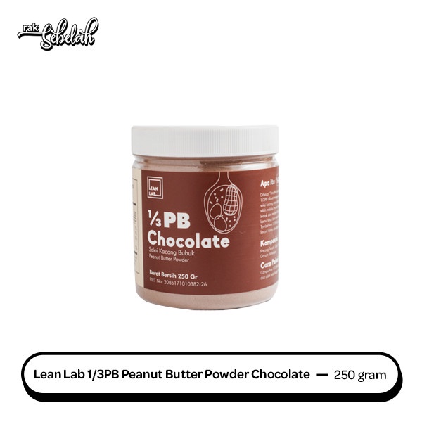 

Lean Lab 1/3PB Peanut Butter Powder Chocolate 250gr Selai Kacang Bubuk