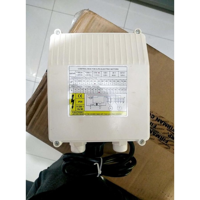 <<<<<] Control box pompa submersible Firman 1HP / 0,75KW / 30UF