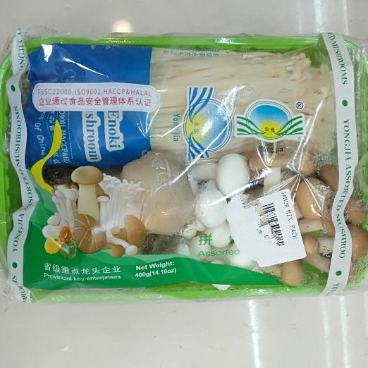 

*#*#*#*#] yongjia assorted mushroom / jamur mix pack 400 gr import china