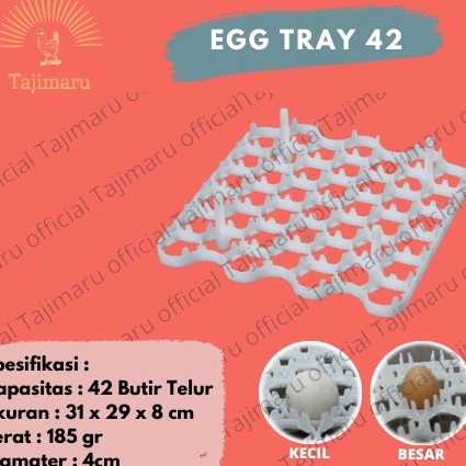 (O ☞X➤4) EGG TRAY 42 A1 BESAR KECIL WADAH TELUR TEMPAT TELUR AYAM LAYER /berkualiitas☆