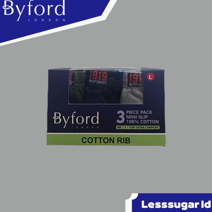 Celana Dalam Byford Pria Mini Brief 3 Warna / Pack - Tbyb03M3C