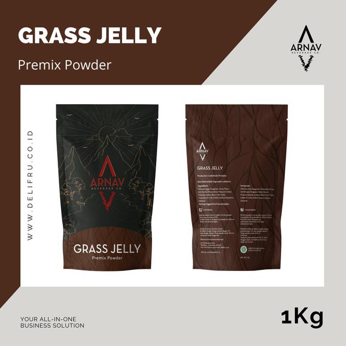 

Grass Jelly Premix Powder Arnav 1 Kg - Bubuk Premix Cincau Premium