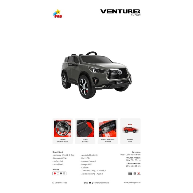 Mobil Aki Anak Toyota Venturer Pmb Toys Mainan Mobil Anak Mobil Mobila