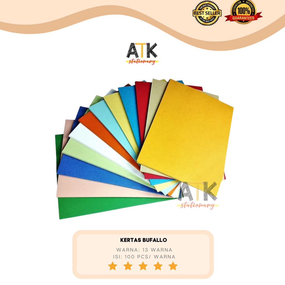 

GW97 Kertas Bufalo Jilid Warna Ukuran Folio F4 ( 100 Lembar) atk 59