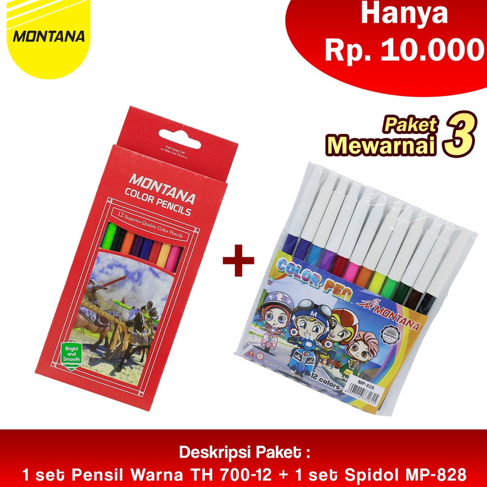 

Terkini`PAKET MEWARNAI 3.0 !!! Pensil Warna TH-700 + Spidol MP-828