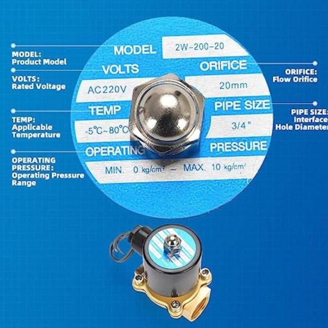 Solenoid Valve Greateskim, Solenoid Tembaga 220V, Gas Valve Tembaga