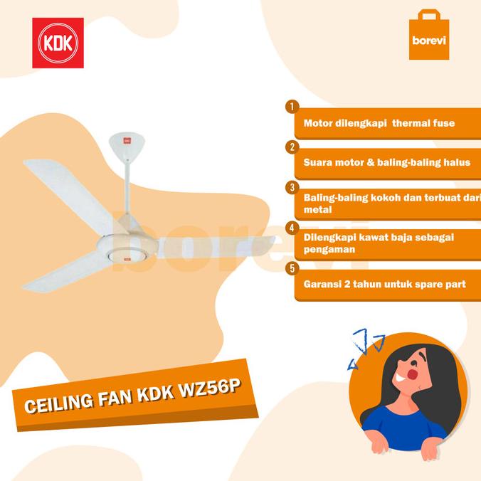 Kipas Angin Gantung Plafon Kdk Wz 56 P / Ceiling Fan Kdk Wz56P