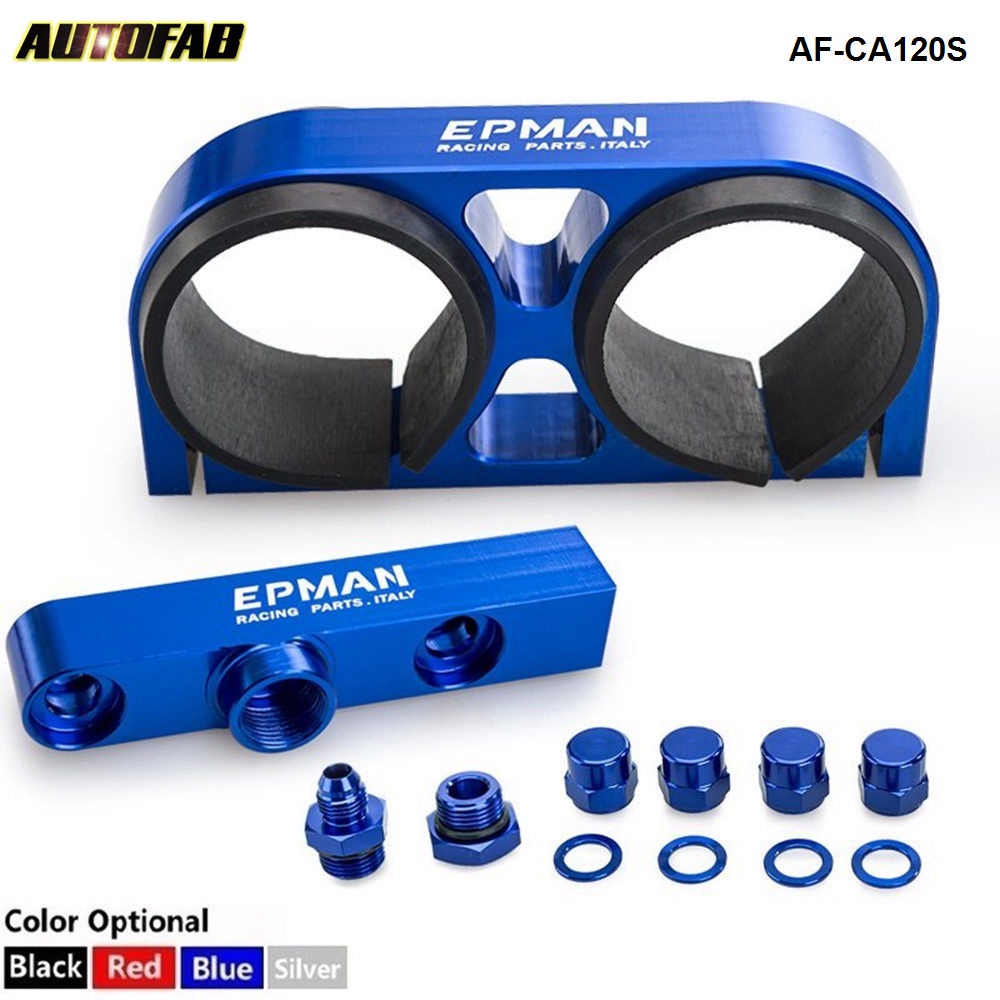 Alloy Dual Fuel Pump Bracket Billet Assembly Outlet Manifold Suits Epman 044 Fuel Pump For honda acc