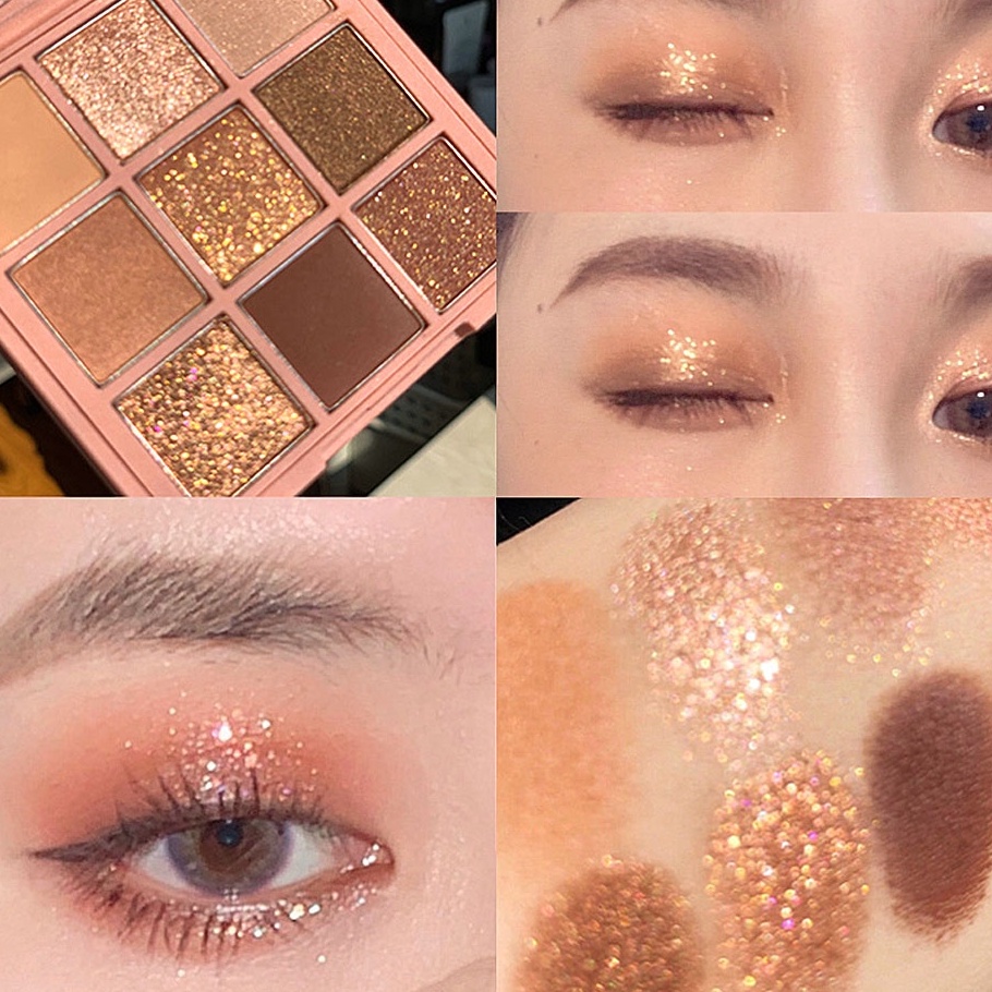 Stock Banyak LAMEILA 5099 EYESHADOW PALLETE 9 WARNA PIGMEN GLITTER / EYESHADOW PALETTE 9 COLORS - Po