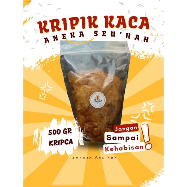 

Kripik Kaca Daun Jeruk pedas 500 gr Aneka Seu'hah