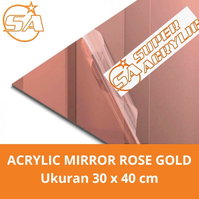 Acrylic Mirror Rose Gold 30X40Cm / Akrilik Mirror / Acrylic Mirror Bestseller Backdrop