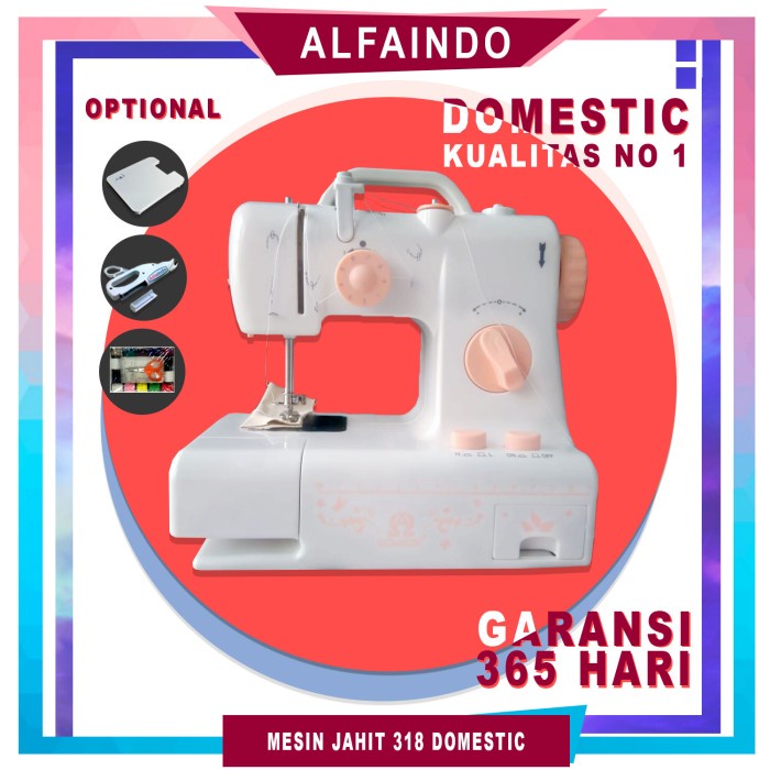 Mesin Jahit Mini Fhsm-318 Portable Bisa Jahit Maju - Mundur Bestseller Mesin Jahit