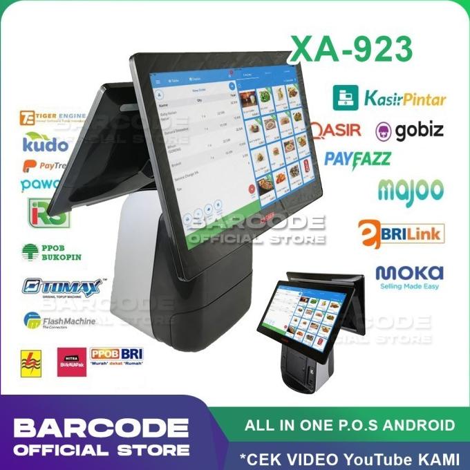 Mesin Kasir All In One Touch Screen - Android Pos Dual Display Kassen
