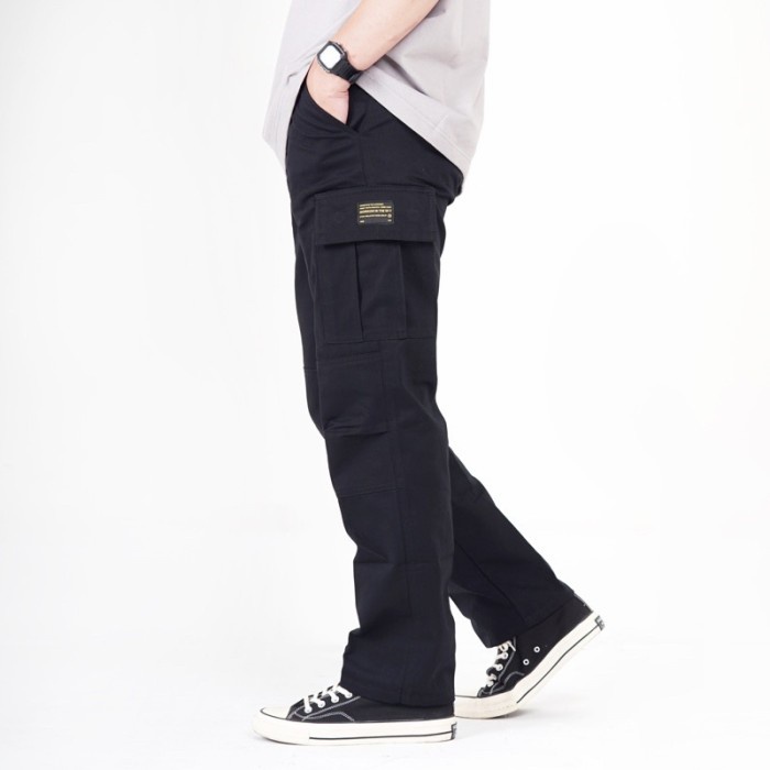 {AhaShop} Cargo Pants - Ripstop  Morrowsky - Black 30 Berkualitas