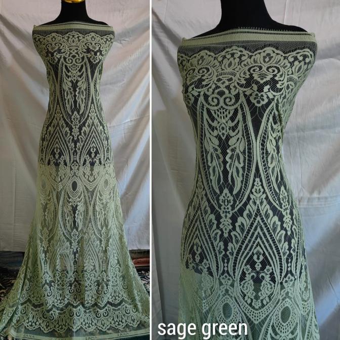 Kain brokat semi francis, bahan kebaya brokat semi prancis