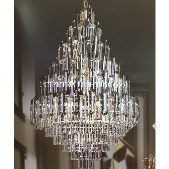Lampu Gantung Cristal Minimalis Ruang Tamu Diameter 60 Cm 90198/600 Creepyscreem
