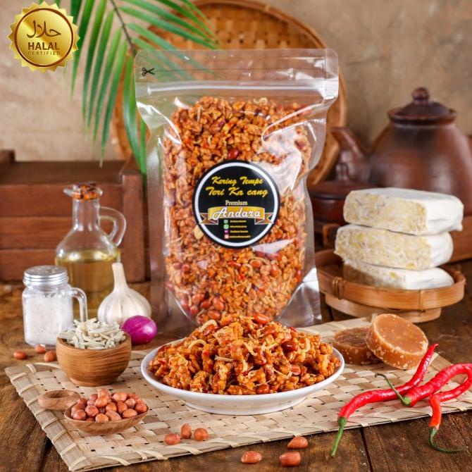 

kering tempe teri kacang pedas manis gurih tanpa MSG 550gram