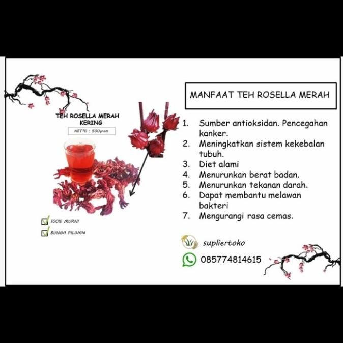 

DDKEVIN Teh bunga Rosela/Rosella kering 1/2kg